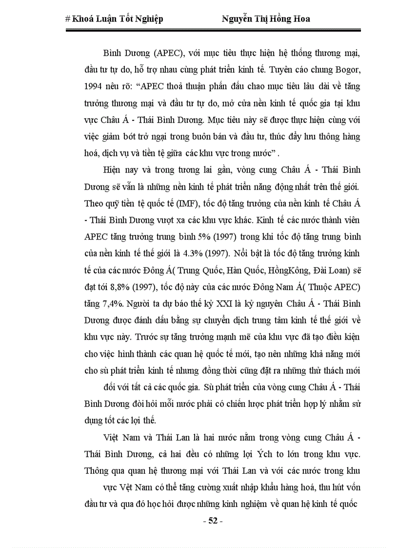 image for page Quan hệ kinh tế thương mại Việt Nam-Thái Lan, thực trạng và triển vọng