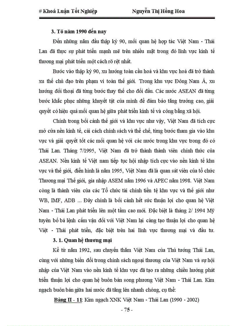 image for page Quan hệ kinh tế thương mại Việt Nam-Thái Lan, thực trạng và triển vọng