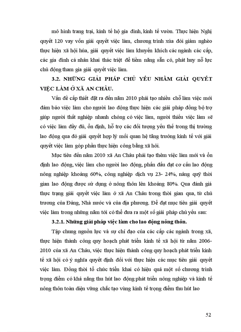 image for page Giải pháp giải quyết vịêc làm trong nông nghiệp nông thôn của xã an châu, huyện nam sách, tỉnh hải dương 2006 - 2010 hà nội