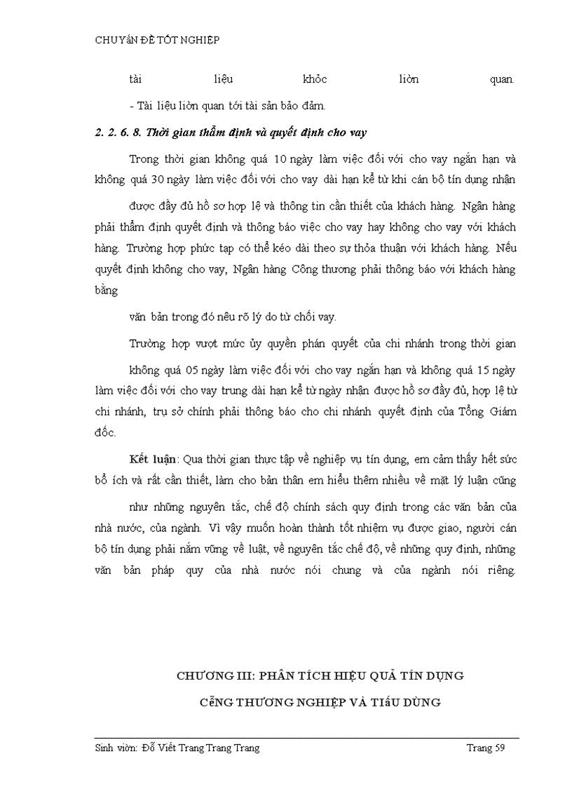 image for page Phân tích hiệu quả tín dụng Công thương nghiệp và Tiêu dùng tại Ngân hàng công thương chi nhánh Hà Tây
