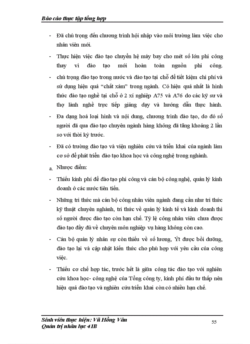 image for page Một số nét về nguồn nhân lực và quản lý nhân lực của Tổng Công ty Hàng không Việt Nam