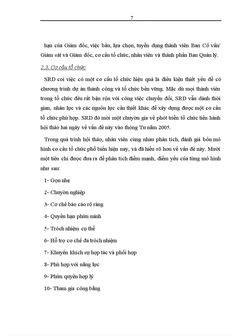 image for page Nâng cao hiệu quả công tác lập và quản lý dự án tại Trung tâm phát triển nông thôn bền vững