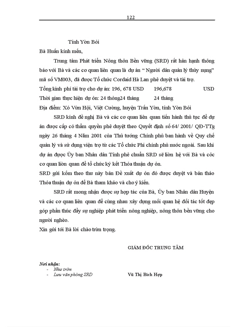 image for page Nâng cao hiệu quả công tác lập và quản lý dự án tại Trung tâm phát triển nông thôn bền vững