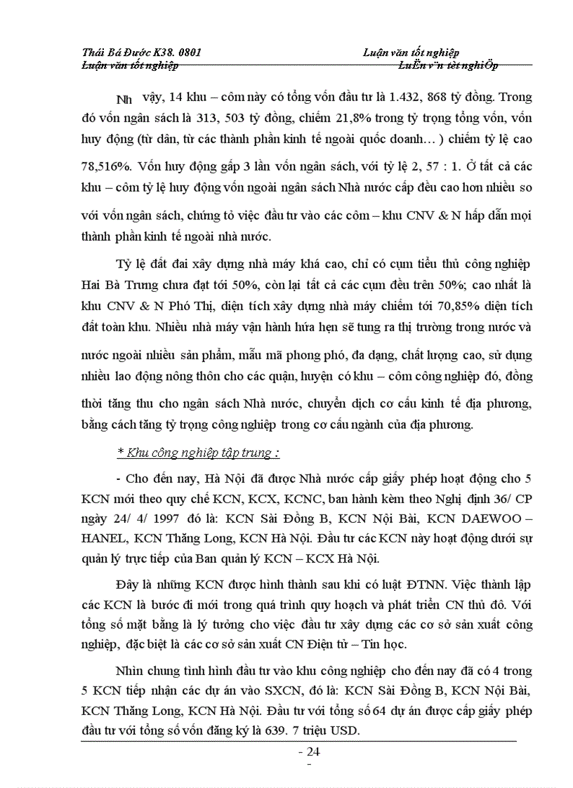 image for page Ngành công nghiệp trong phát triển kinh tế thủ đô và các nguồn vốn phát triển công nghiệp hà nội