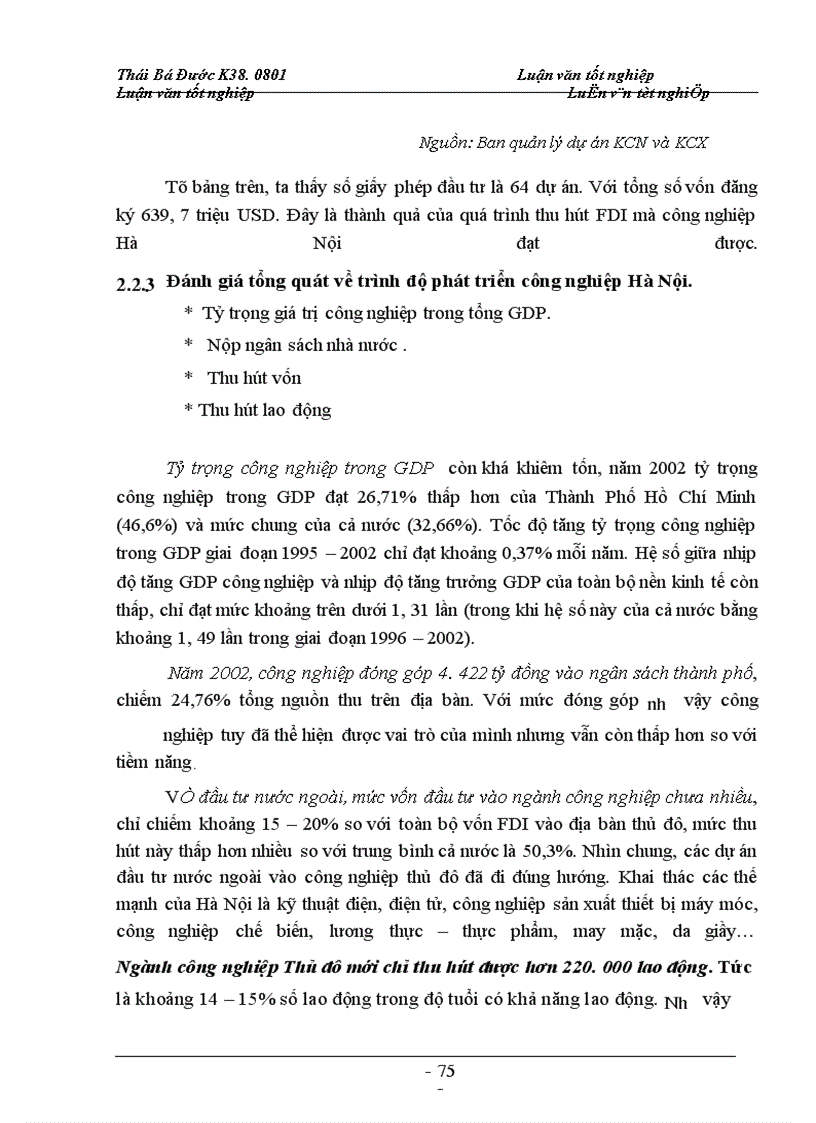 image for page Ngành công nghiệp trong phát triển kinh tế thủ đô và các nguồn vốn phát triển công nghiệp hà nội