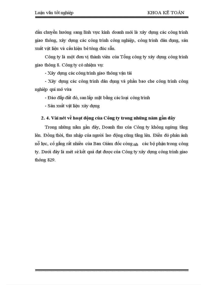 image for page Hoàn thiện hạch toán nguyên vật liệu với việc nâng cao hiệu quả sử dụng Vốn lưu động tại Công ty Xây dựng công trình giao thông 829