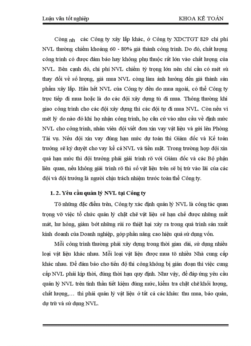 image for page Hoàn thiện hạch toán nguyên vật liệu với việc nâng cao hiệu quả sử dụng Vốn lưu động tại Công ty Xây dựng công trình giao thông 829