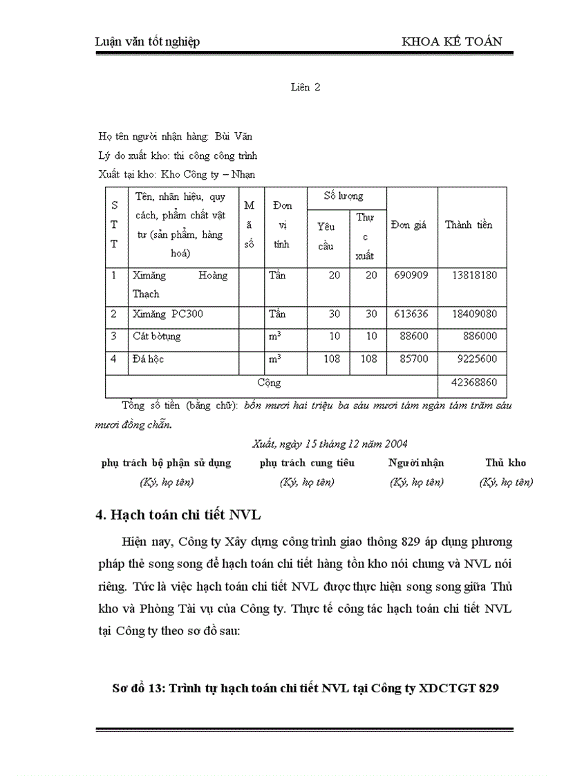 image for page Hoàn thiện hạch toán nguyên vật liệu với việc nâng cao hiệu quả sử dụng Vốn lưu động tại Công ty Xây dựng công trình giao thông 829