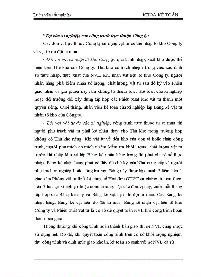 image for page Hoàn thiện hạch toán nguyên vật liệu với việc nâng cao hiệu quả sử dụng Vốn lưu động tại Công ty Xây dựng công trình giao thông 829