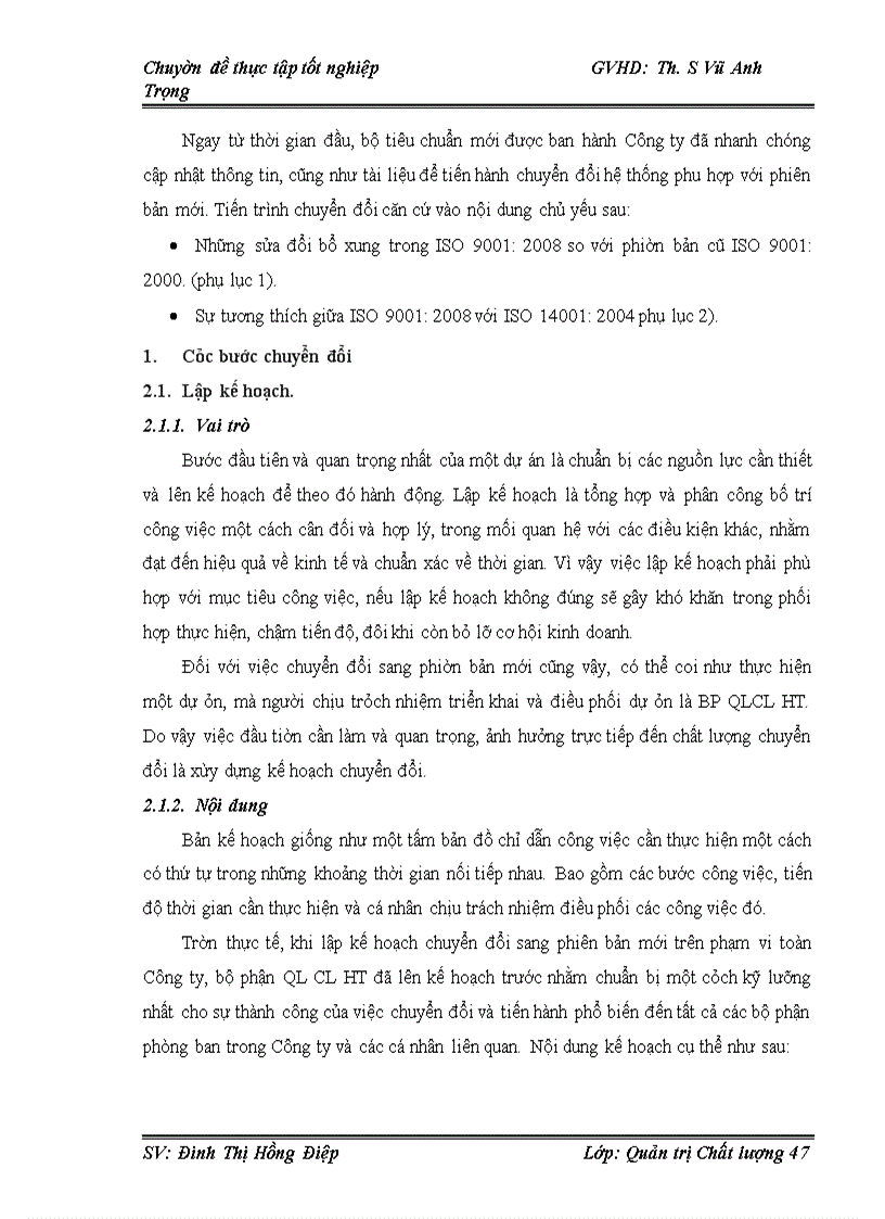 image for page Một số biện pháp nhằm chuyển đổi thành công Hệ thống quản lý Chất lượng ISO 9001:2000 sang phiên bản ISO 9001:2008 trong điều kiện tích hợp với Hệ thống Quản lý Môi trường ISO 14001:2004