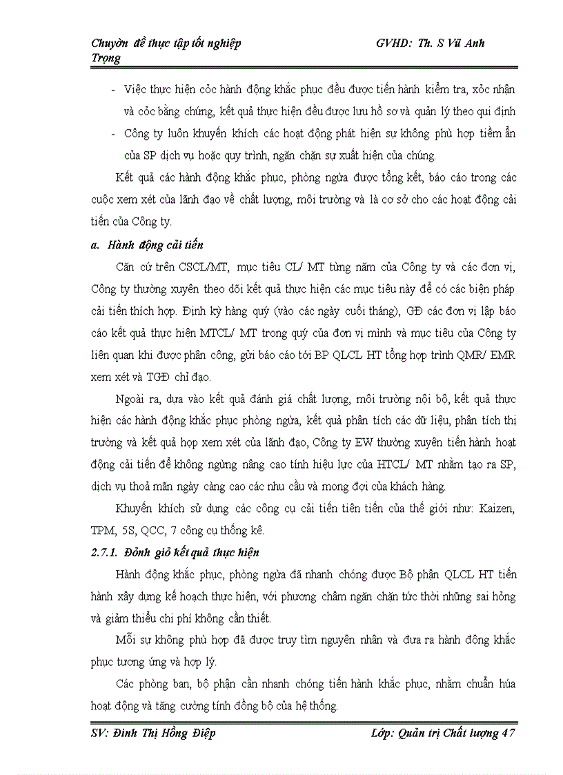 image for page Một số biện pháp nhằm chuyển đổi thành công Hệ thống quản lý Chất lượng ISO 9001:2000 sang phiên bản ISO 9001:2008 trong điều kiện tích hợp với Hệ thống Quản lý Môi trường ISO 14001:2004