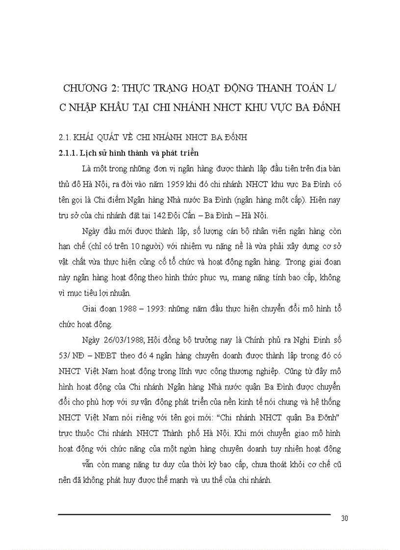 image for page Mở rộng hoạt động thanh toán L/C nhập khẩu tại chi nhánh NHCT khu vực Ba Đình
