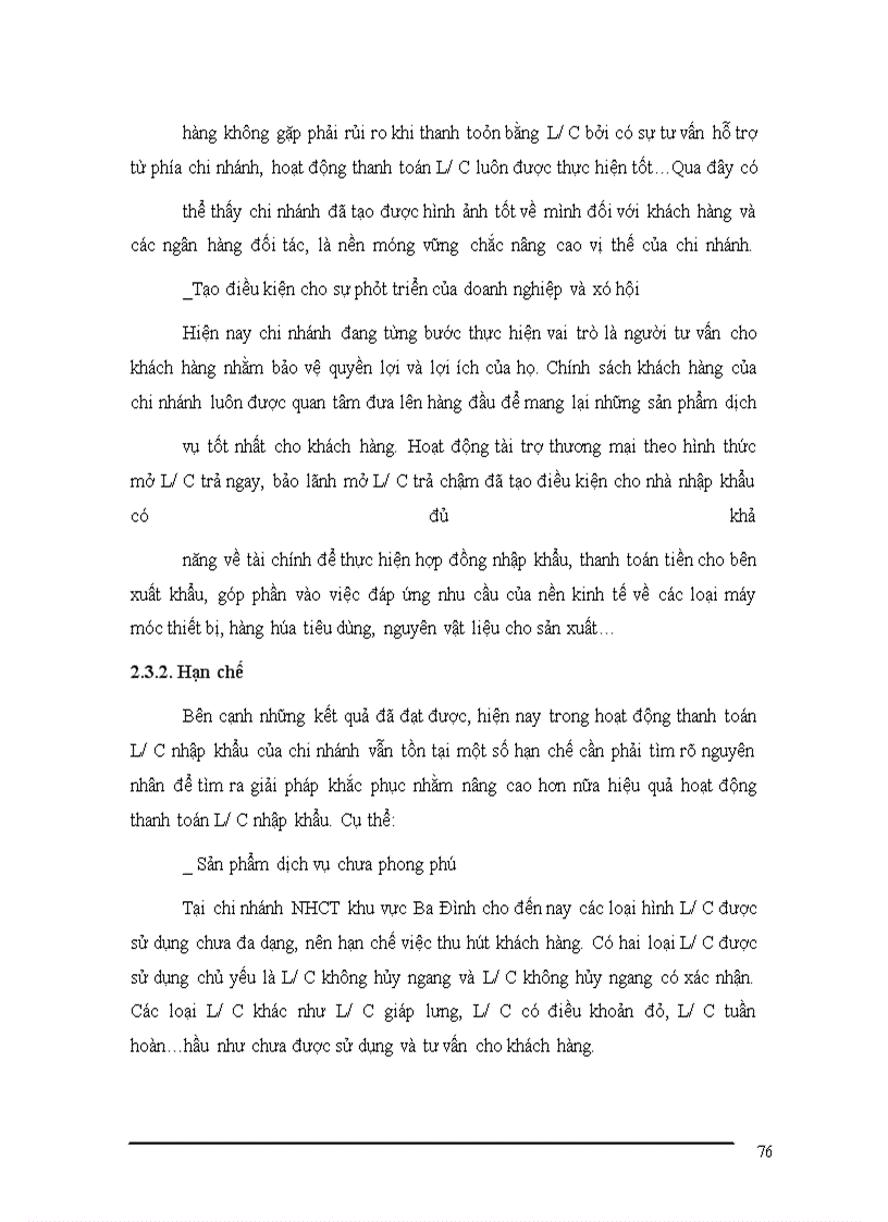image for page Mở rộng hoạt động thanh toán L/C nhập khẩu tại chi nhánh NHCT khu vực Ba Đình