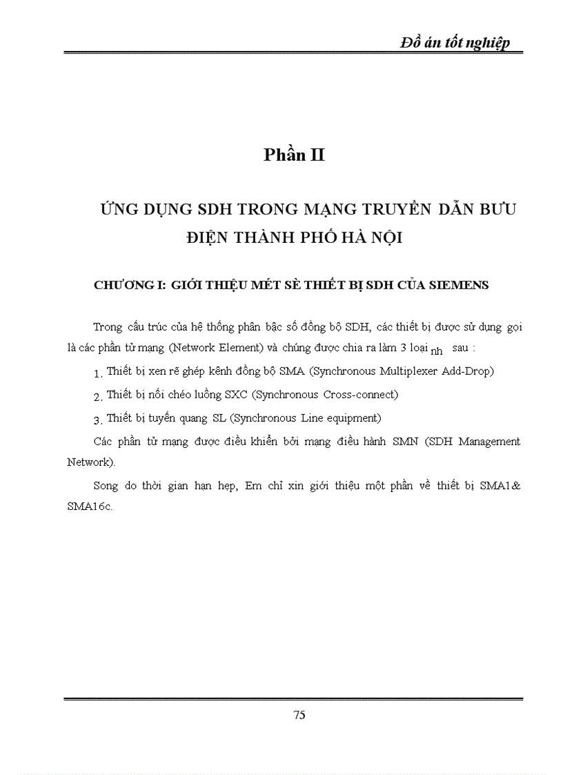 image for page Kỹ thuật truyền dẫn đồng bộ SDH - ứng dụng kỹ thuật truyền dẫn SDH vào mạng cáp quang Hà Nội
