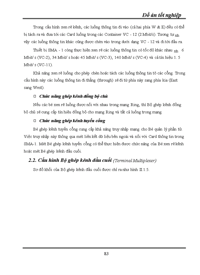 image for page Kỹ thuật truyền dẫn đồng bộ SDH - ứng dụng kỹ thuật truyền dẫn SDH vào mạng cáp quang Hà Nội