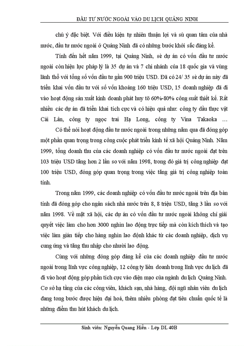 image for page Đầu tư nước ngoài vào du lịch Quảng Ninh