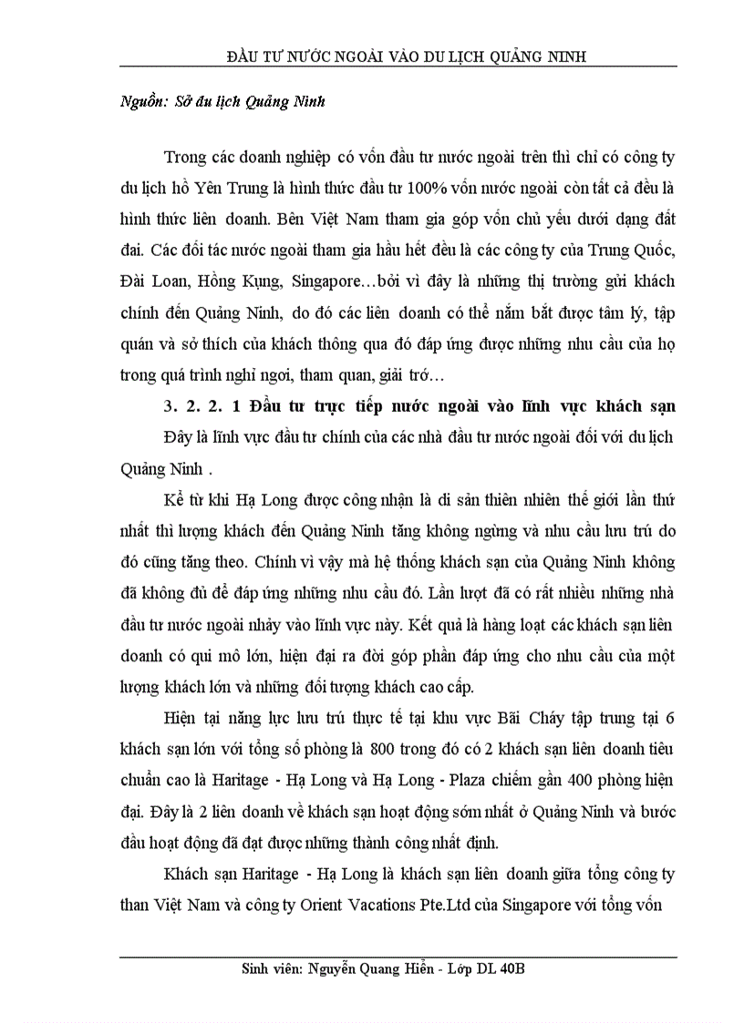 image for page Đầu tư nước ngoài vào du lịch Quảng Ninh