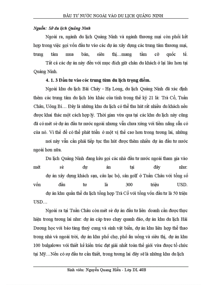 image for page Đầu tư nước ngoài vào du lịch Quảng Ninh