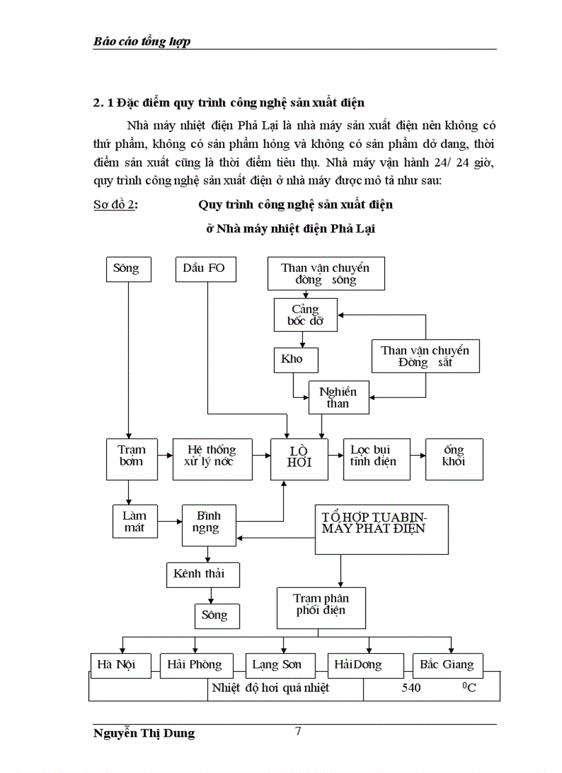 image for page Báo cáo tổng hợp tại Nhà máy nhiệt điện Phả Lại