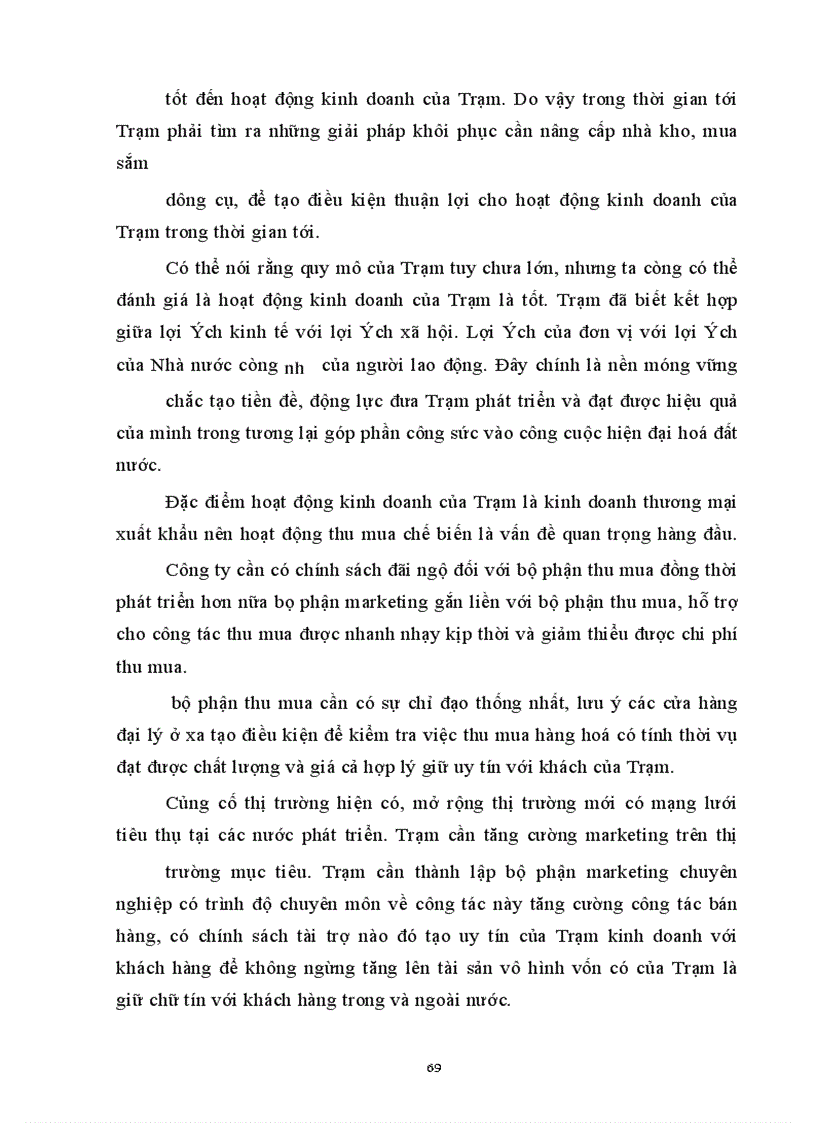 image for page Hoạt động kinh doanh - xuất nhập khẩu của Trạm và những định hướng của Trạm trong tương lai.