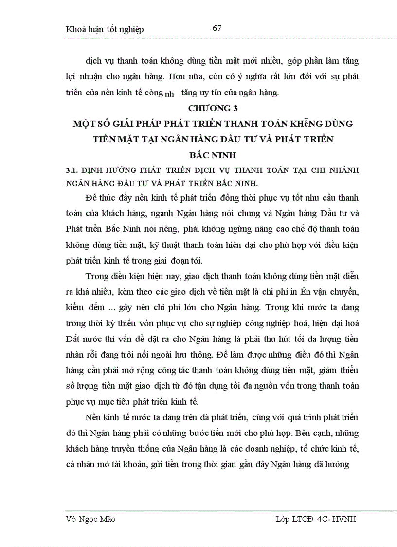 image for page Giải pháp phát triển thanh toán không dùng tiền mặt tại chi nhánh Ngân hàng Đầu tư và phát triển Bắc Ninh