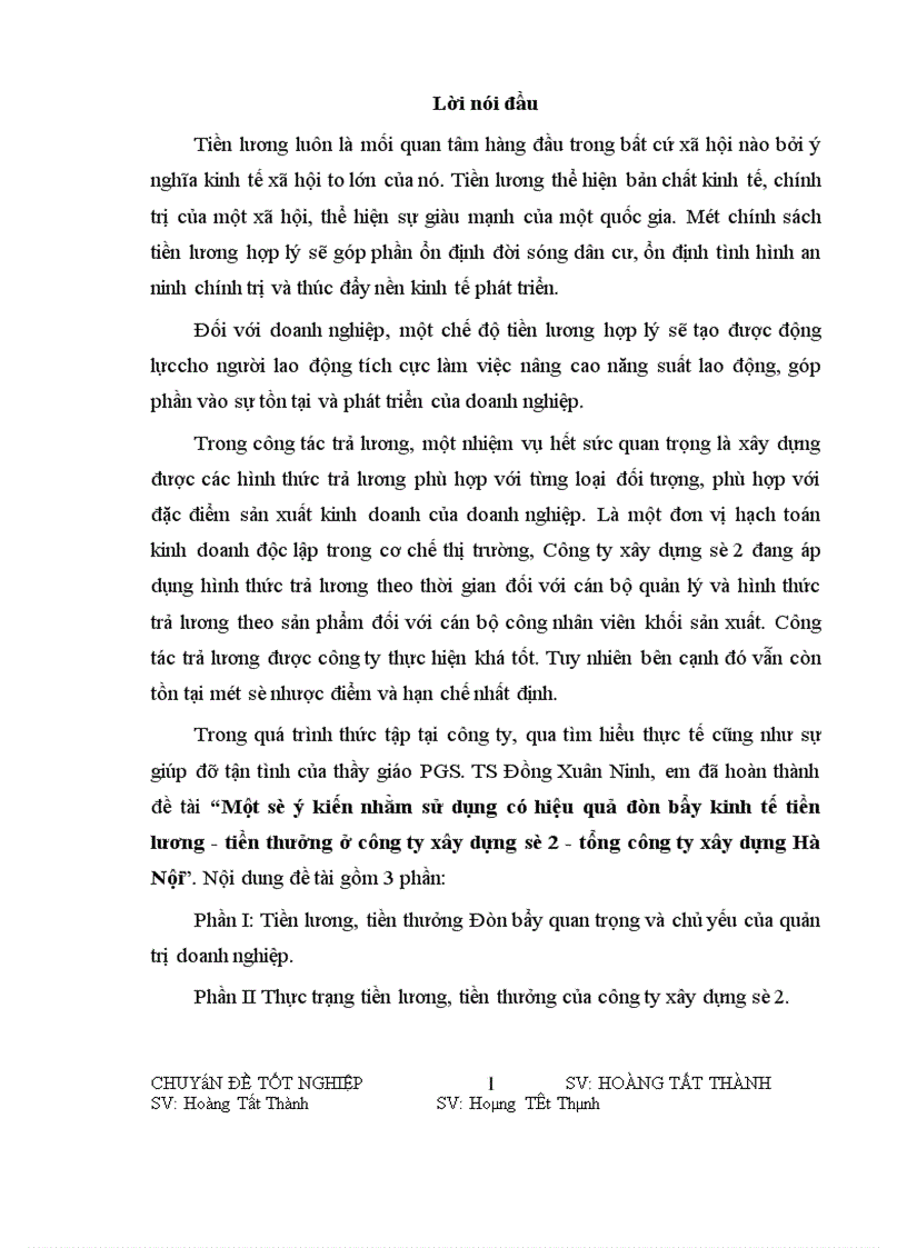 image for page Một số ý kiến nhằm sử dụng có hiệu quả đòn bẩy kinh tế tiền lương-tiền thưởng ở công ty xây dựng số 2-tổng công ty xây dựng Hà Nội