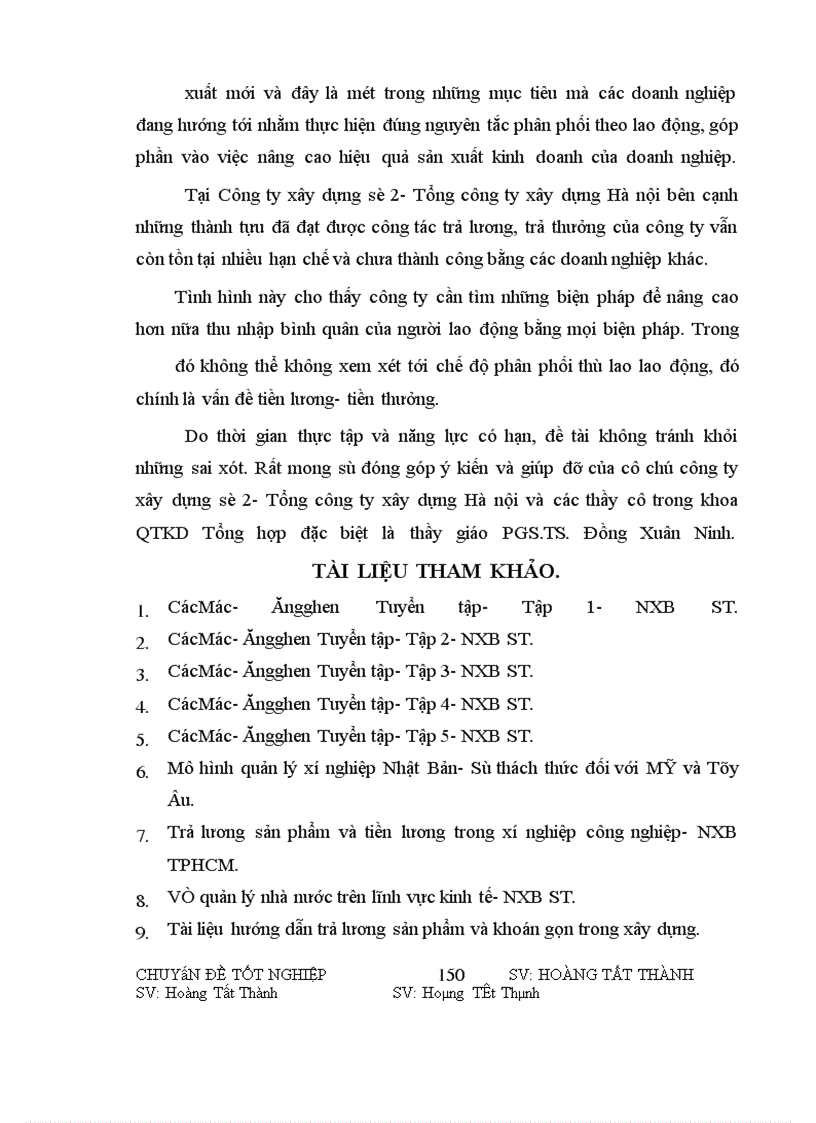 image for page Một số ý kiến nhằm sử dụng có hiệu quả đòn bẩy kinh tế tiền lương-tiền thưởng ở công ty xây dựng số 2-tổng công ty xây dựng Hà Nội