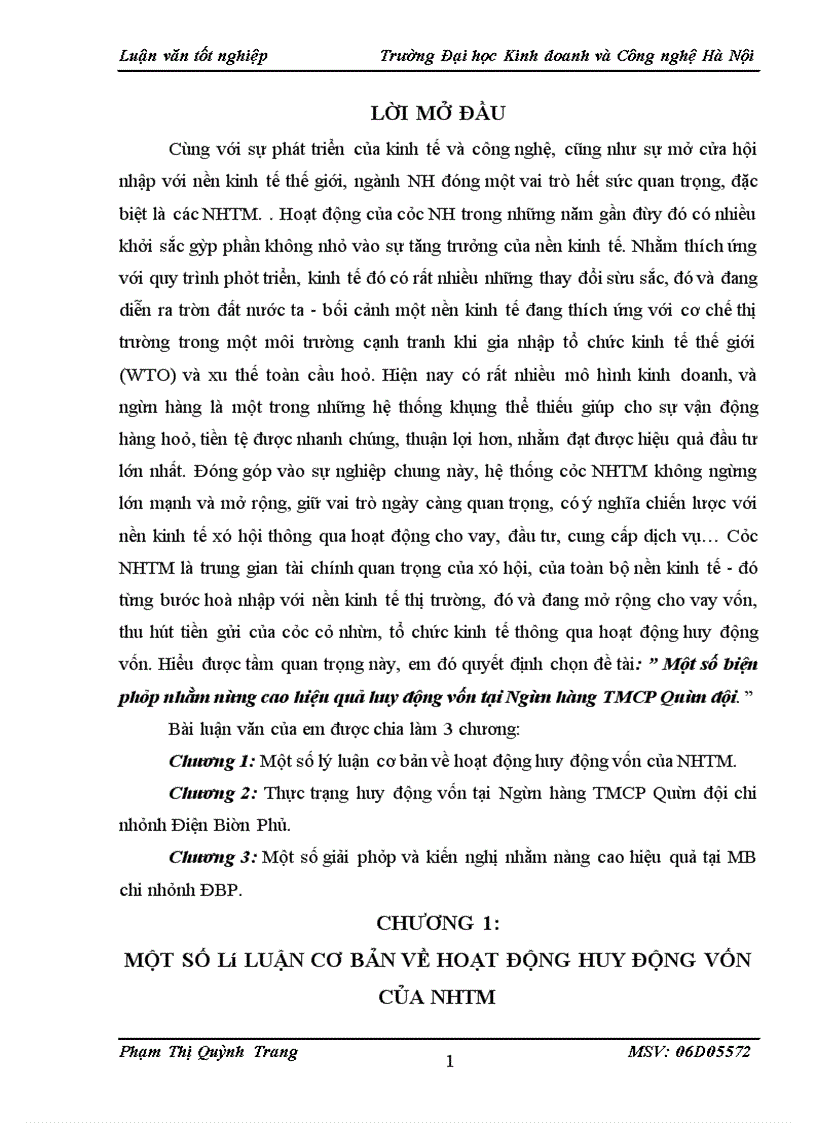 image for page Một số biện pháp nhằm nâng cao hiệu quả huy động vốn tại Ngân hàng TMCP Quân đội.