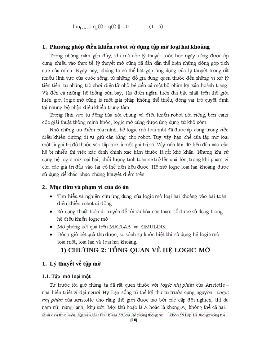 image for page Ứng dụng hệ mờ loại hai khoảng trong điều khiển robot.