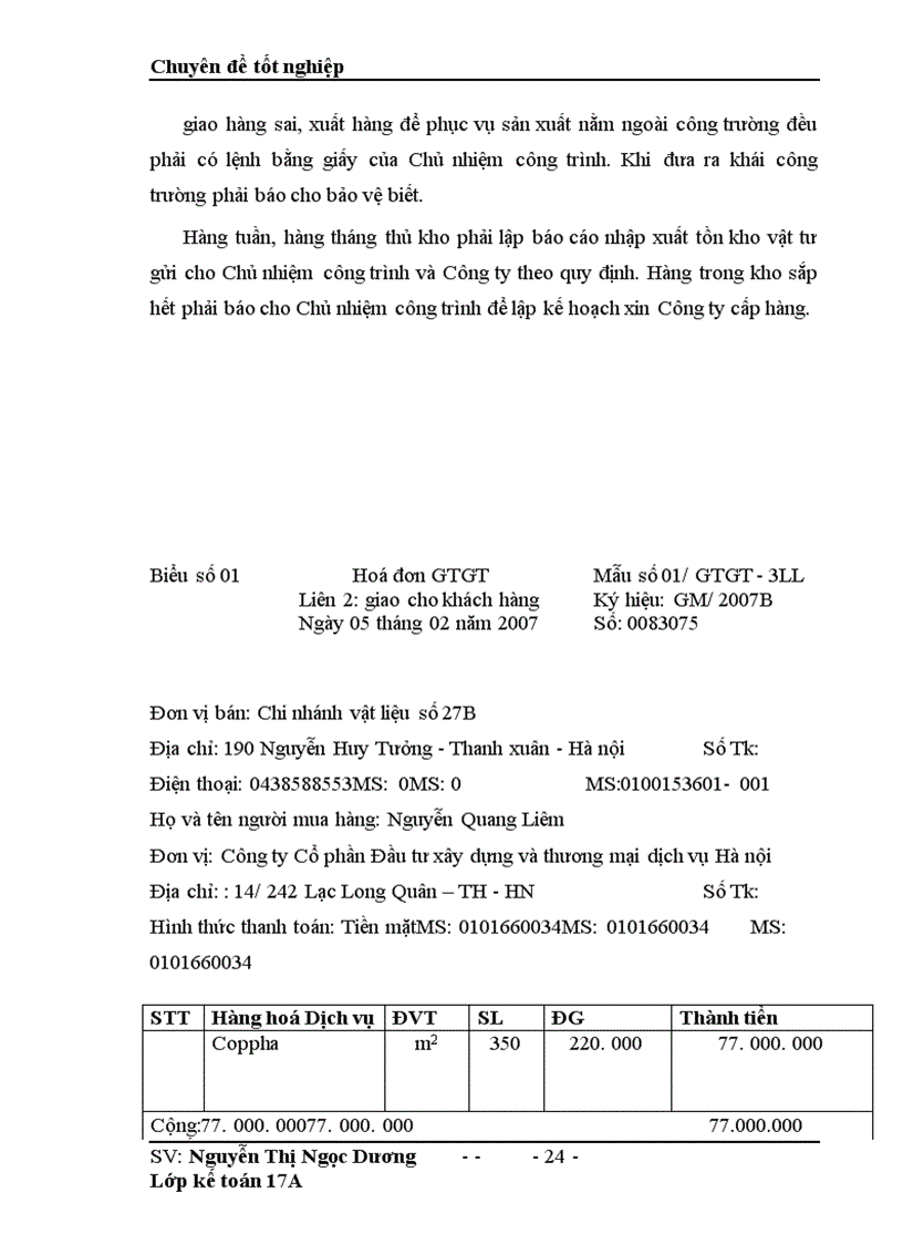 image for page Hoàn thiện phương pháp kế toán Nguyên vật liệu trong Công ty Cổ Phần Đầu Tư Xây Dựng và Dịch Vụ Thương Mại Hà Nội