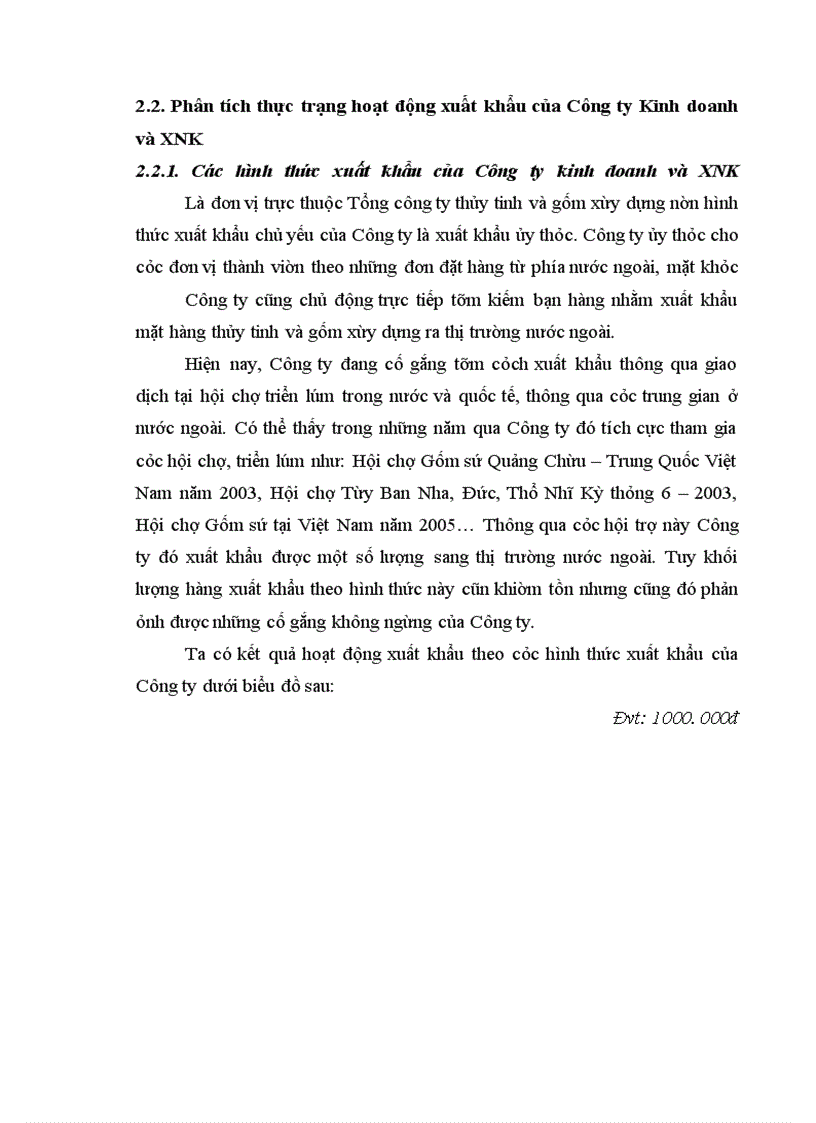 image for page Hoạt động kinh doanh xuất khẩu mặt hàng thủy tinh và gốm xây dựng của Công ty Kinh doanh và Xuất nhập khẩu Viglacera: Thực trạng và giải pháp