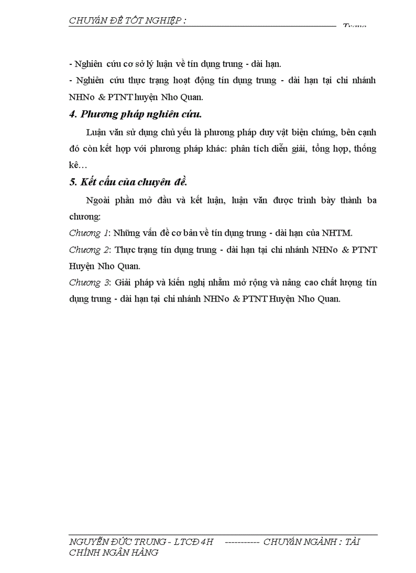 image for page Giải pháp mở rộng và nâng cao chất lượng tín dụng trung - dài hạn tại NHNo & PTNT huyện nho quan