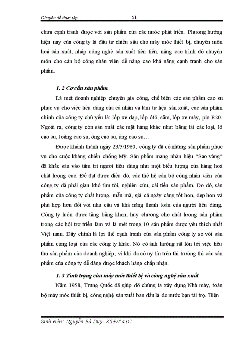 image for page Tình hình đầu tư nâng cao khả năng cạnh tranh của Công ty Cao su Sao vàng trong giai đoạn vừa qua