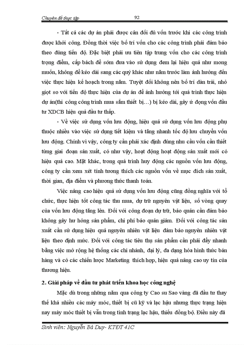 image for page Tình hình đầu tư nâng cao khả năng cạnh tranh của Công ty Cao su Sao vàng trong giai đoạn vừa qua