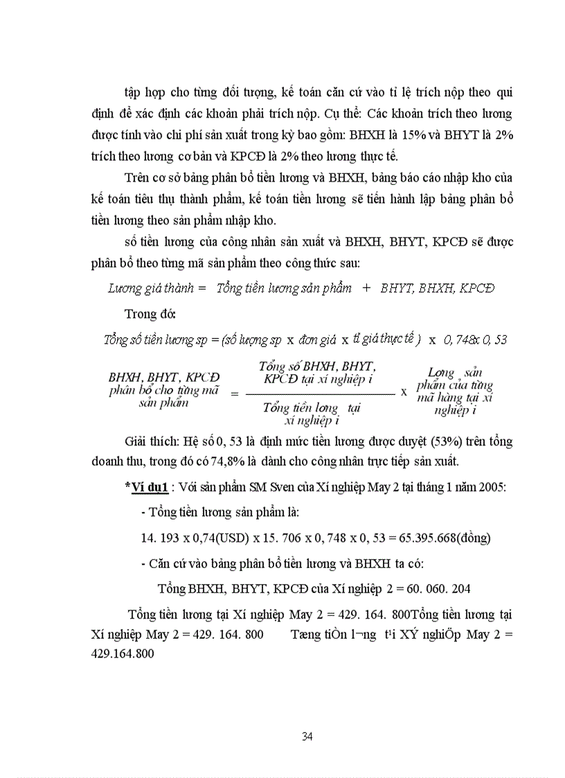 image for page Tổ chức công tác kế toán tập hợp chi phí sản xuất và tính giá thành sản phẩm tại công ty May 10 -