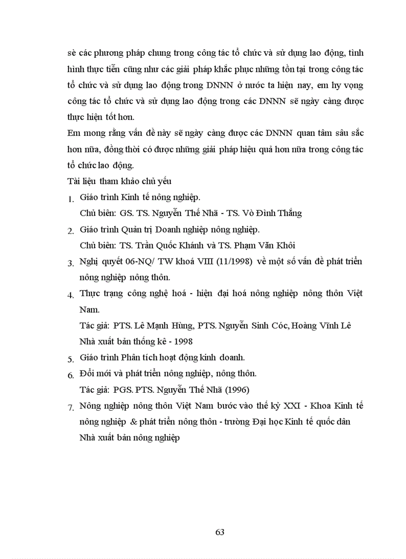 image for page Tổ chức và sử dụng lao động hợp lý trong hoạt động quản trị bộ máy doanh nghiệp nông nghiệp