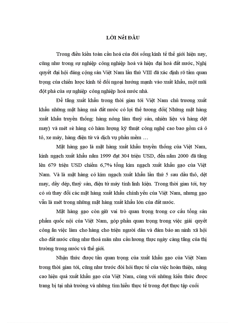 image for page Một số giải pháp chủ yếu nhằm nâng cao hiệu quả xuất khẩu gạo của Việt Nam trong giai đoạn 2001 - 2010