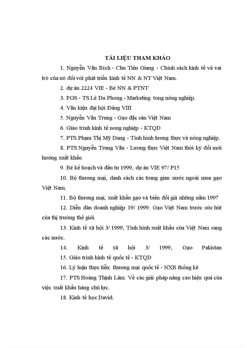 image for page Một số giải pháp chủ yếu nhằm nâng cao hiệu quả xuất khẩu gạo của Việt Nam trong giai đoạn 2001 - 2010