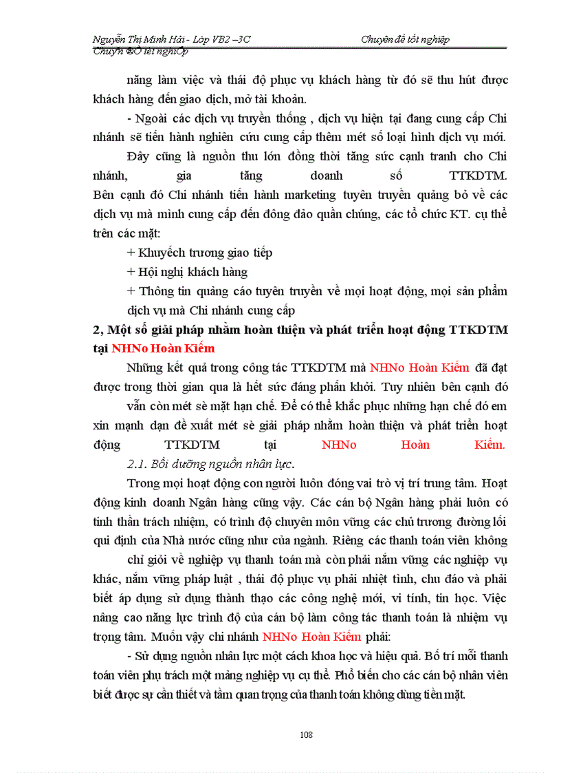 image for page Một số giải pháp nhằm hoàn thiện và phát triển hoạt động TTKDTM tại NHNo & PTNT Hoàn Kiếm HN