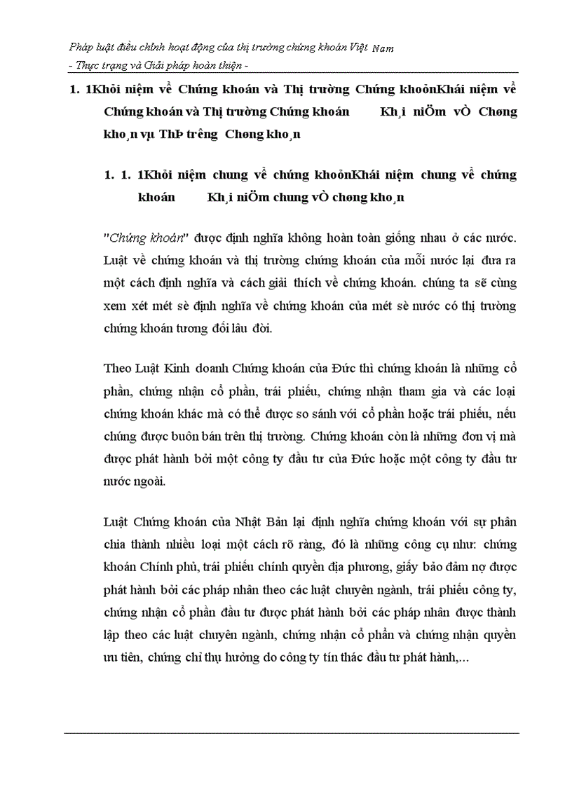 image for page Pháp luật điều chỉnh hoạt động của thị trường chứng khoán Việt Nam - Thực trạng và Giải pháp hoàn thiện -