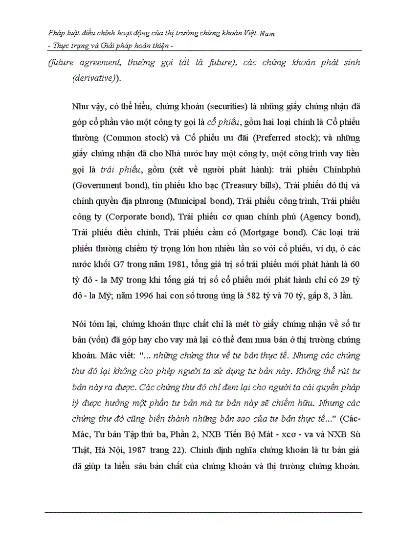 image for page Pháp luật điều chỉnh hoạt động của thị trường chứng khoán Việt Nam - Thực trạng và Giải pháp hoàn thiện -