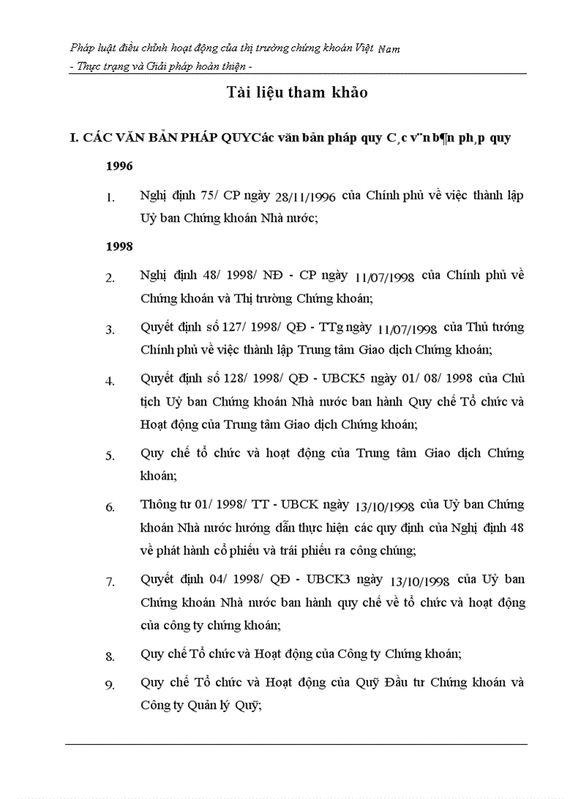 image for page Pháp luật điều chỉnh hoạt động của thị trường chứng khoán Việt Nam - Thực trạng và Giải pháp hoàn thiện -