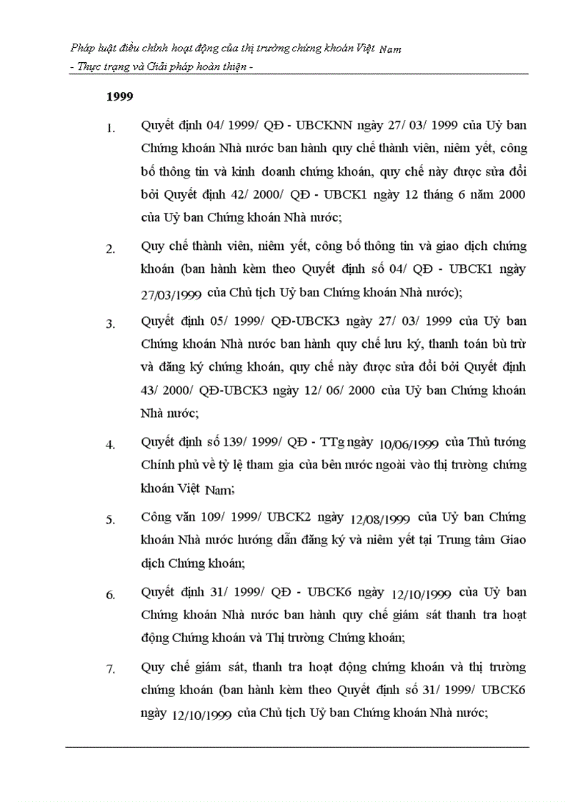 image for page Pháp luật điều chỉnh hoạt động của thị trường chứng khoán Việt Nam - Thực trạng và Giải pháp hoàn thiện -