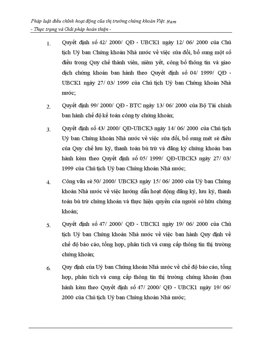 image for page Pháp luật điều chỉnh hoạt động của thị trường chứng khoán Việt Nam - Thực trạng và Giải pháp hoàn thiện -
