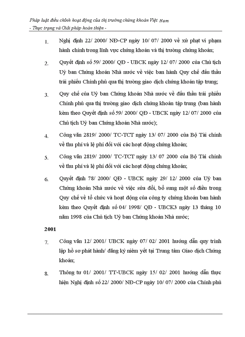 image for page Pháp luật điều chỉnh hoạt động của thị trường chứng khoán Việt Nam - Thực trạng và Giải pháp hoàn thiện -