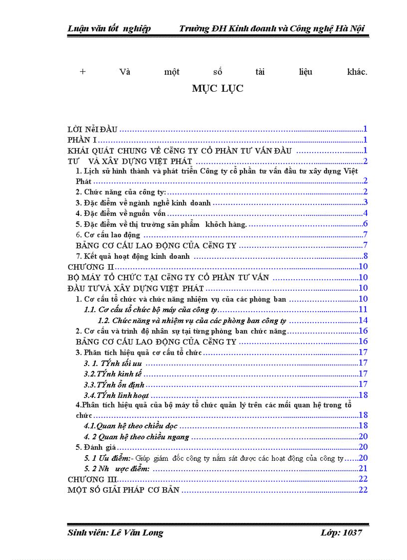 image for page Thực trạng và một số giải pháp hoàn thiện bộ máy tổ chức của Công ty cổ phần tư xây dựng Việt Phát