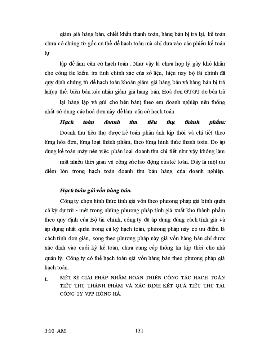 image for page Hoàn thiện hạch toán tiêu thụ thành phẩm và xác định kết quả tiêu thụ tại công ty Văn Phòng Phẩm Hồng Hà
