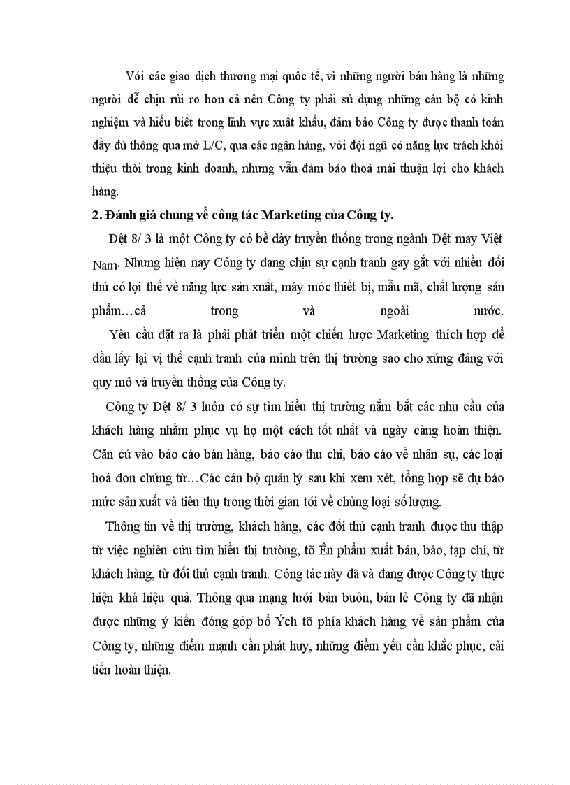 image for page Hoạt động của Công ty Dệt 8/3