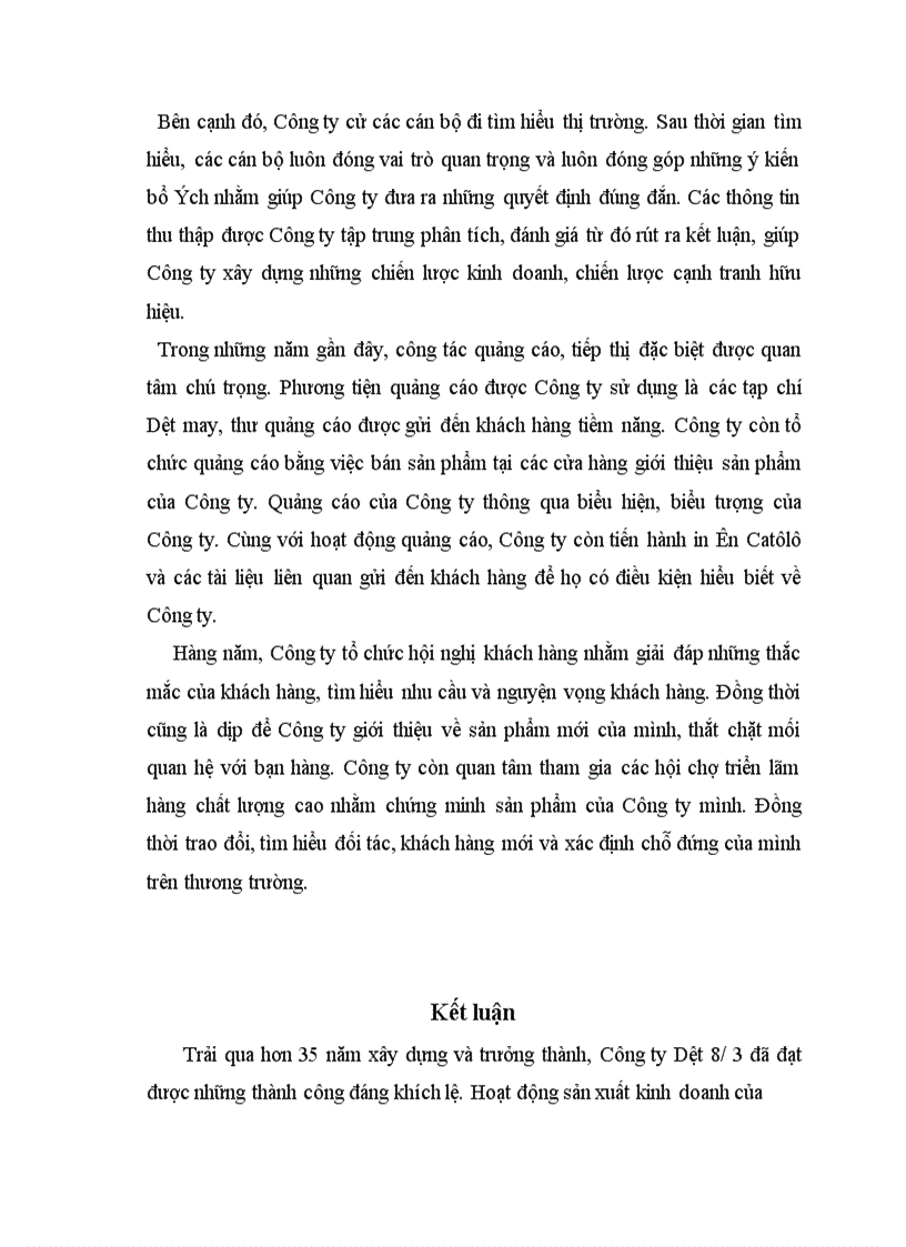 image for page Hoạt động của Công ty Dệt 8/3