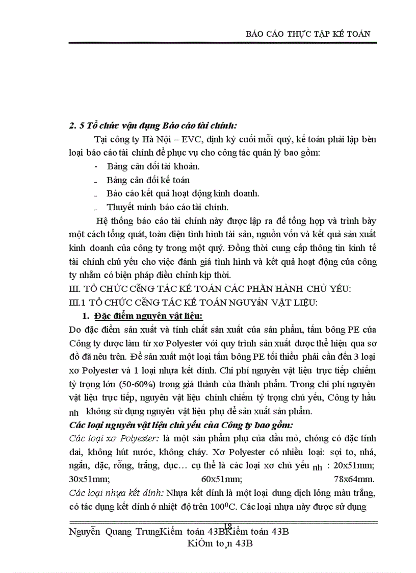 image for page Báo cáo thực tập tại Công ty Hà Nội - EVC